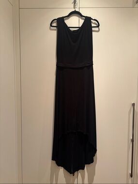 Sleeveless Black High-Low Dress